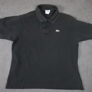 Lacoste Golf Polo Shirt Mens X-Large Black Outdoor Short Sleeve Collared Cotton